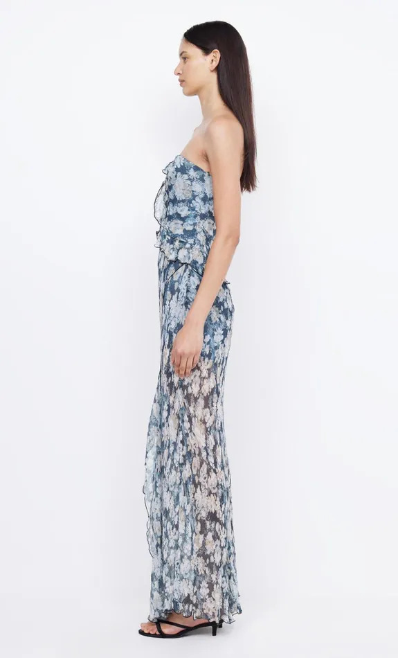 Women OPAL STRAPLESS MAXI DRESS 8211 DENIM FLORAL Bec Bridge Maxi Dresses