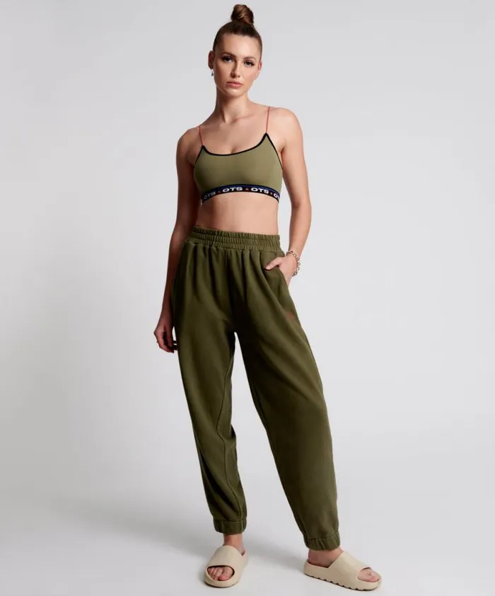 Women OTS KHAKI HIGH WAIST KICK PANTS One Teaspoon Bottoms