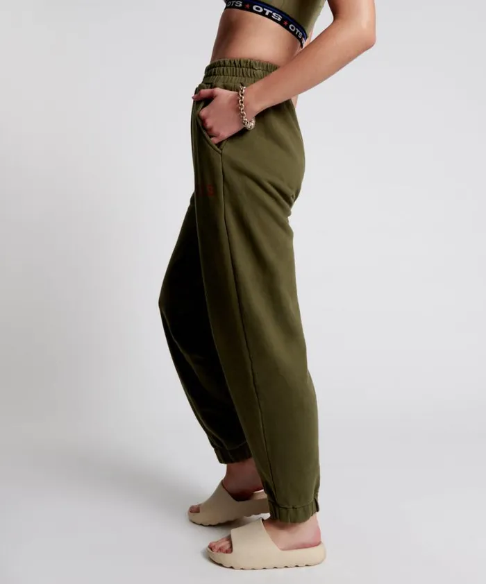 Women OTS KHAKI HIGH WAIST KICK PANTS One Teaspoon Bottoms