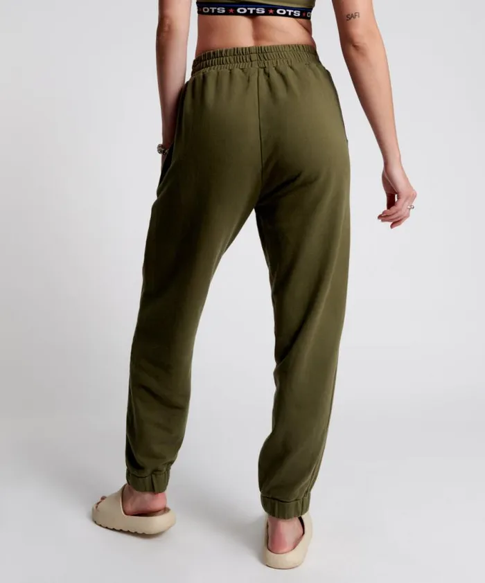 Women OTS KHAKI HIGH WAIST KICK PANTS One Teaspoon Bottoms