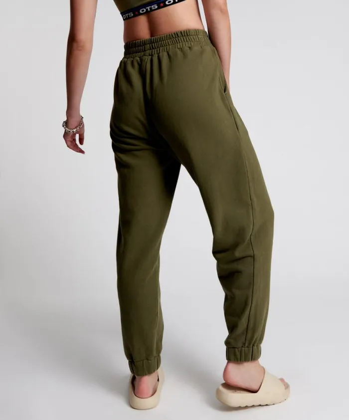 Women OTS KHAKI HIGH WAIST KICK PANTS One Teaspoon Bottoms