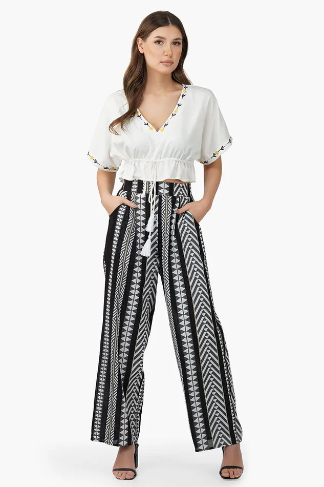 Women Pants America and Beyond Lori Mexican Striped Pants