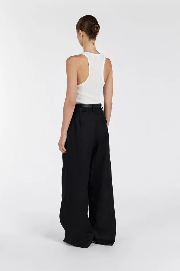 Women Pants DISSH HOLDEN BLACK LINEN PANT