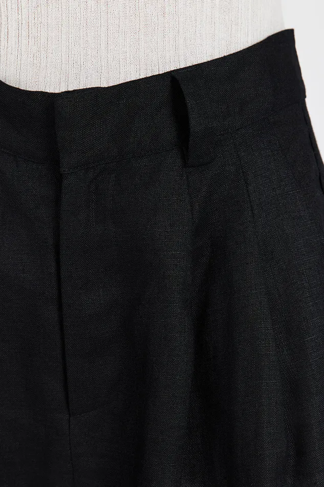Women Pants DISSH HOLDEN BLACK LINEN PANT