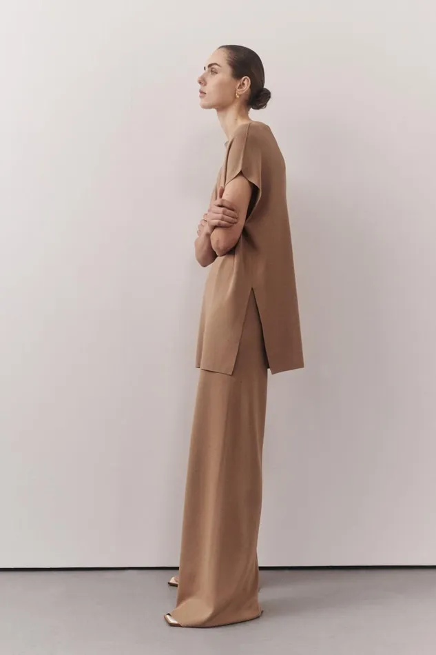Women Pants DISSH MABLE TAN KNIT PANT