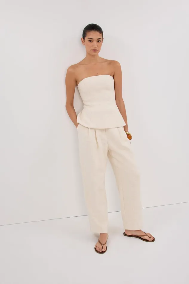 Women Pants DISSH NIA NATURAL OPEN WEAVE PANT