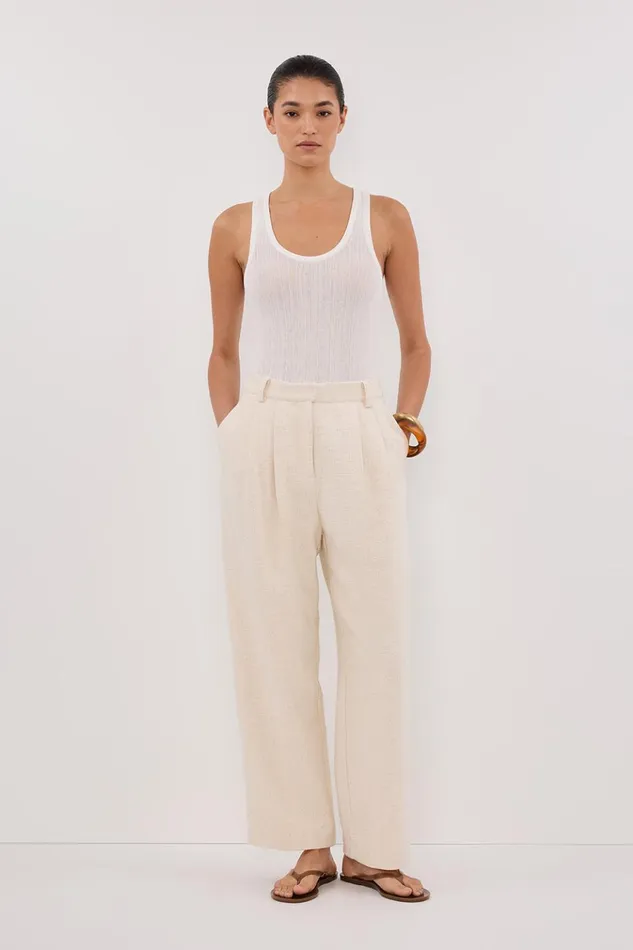 Women Pants DISSH NIA NATURAL OPEN WEAVE PANT