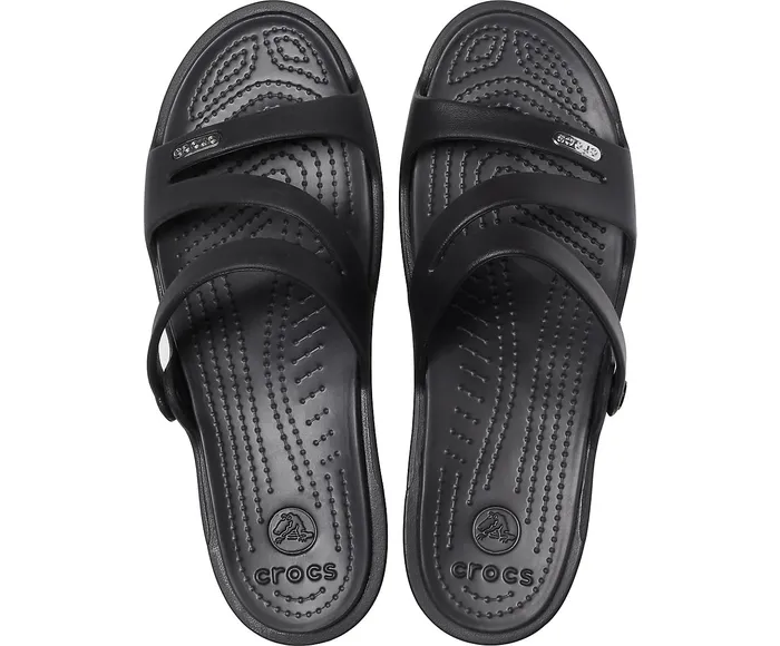 Women Patricia Sandal Black Black Wedges Crocs