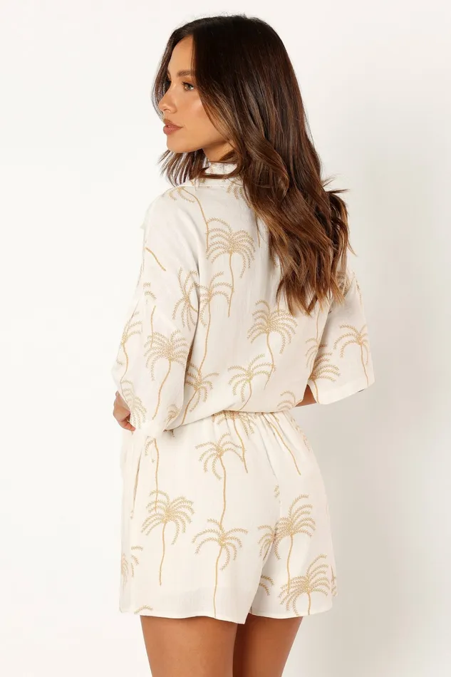 Women Petal and Pup Amira Shorts Palm Print Shorts