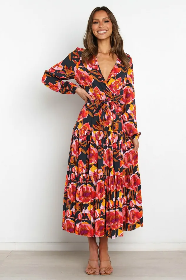 Women Petal and Pup Balsa Dress Navy Floral Event Dresses