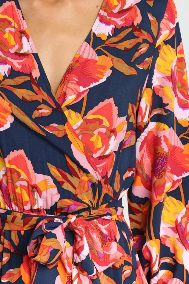 Women Petal and Pup Balsa Dress Navy Floral Event Dresses