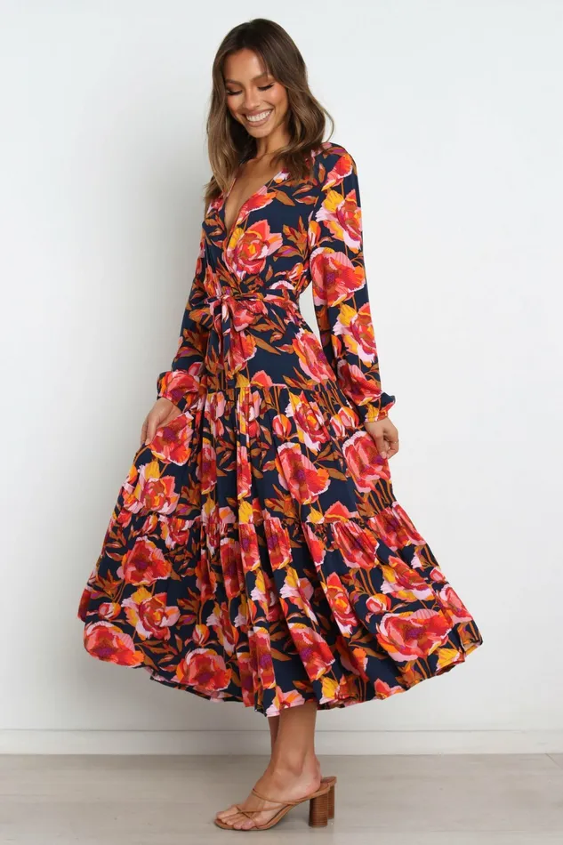 Women Petal and Pup Balsa Dress Navy Floral Event Dresses