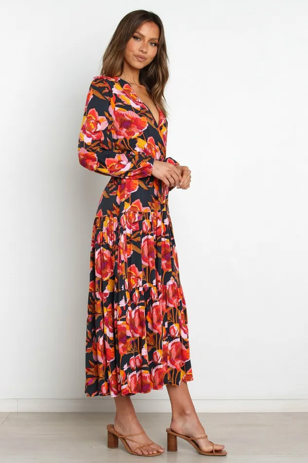 Women Petal and Pup Balsa Dress Navy Floral Event Dresses