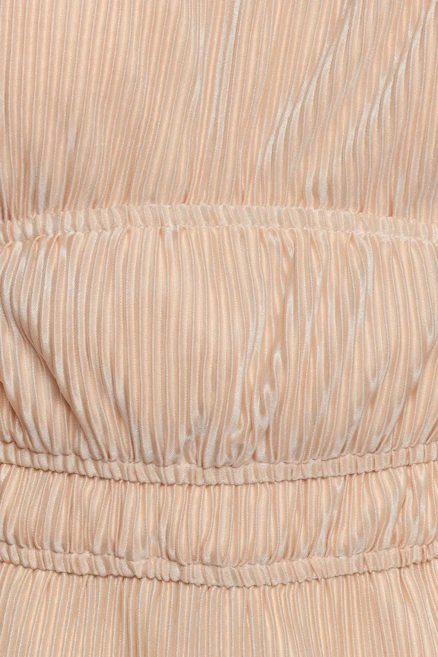 Women Petal and Pup Ceppia Plisse Top Light Peach Crop Tops