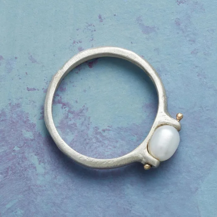 Women Pinned Pearl Ring Sundance Catalog Rings