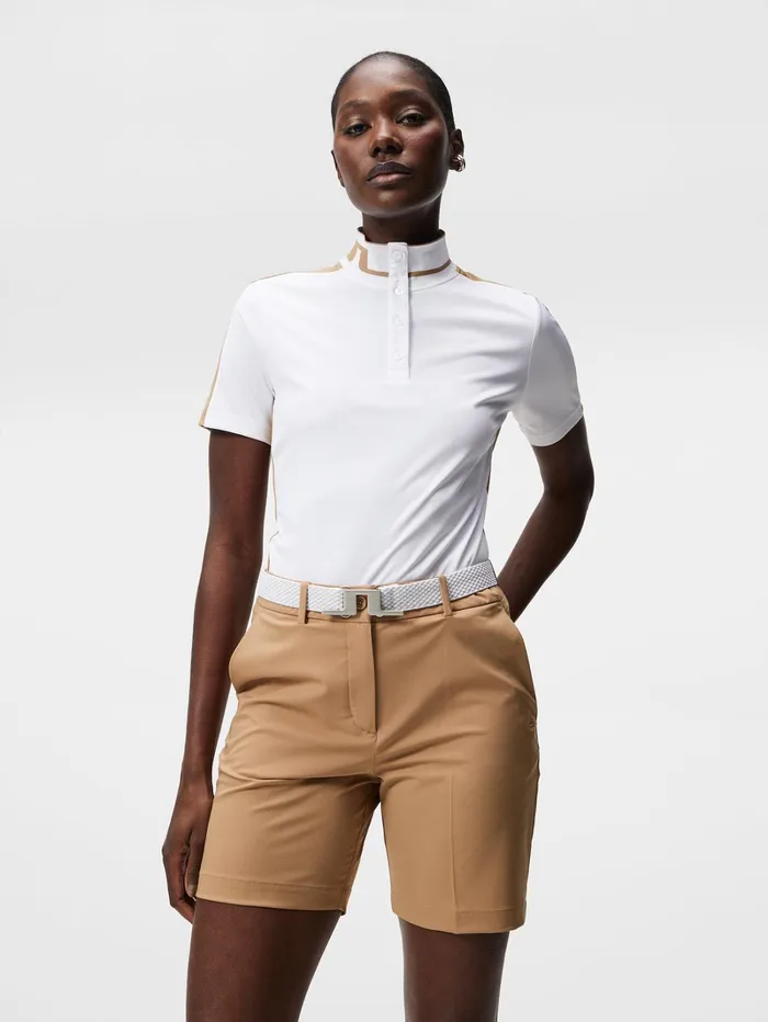 Women Pip Polo White JLindeberg Polo Shirts