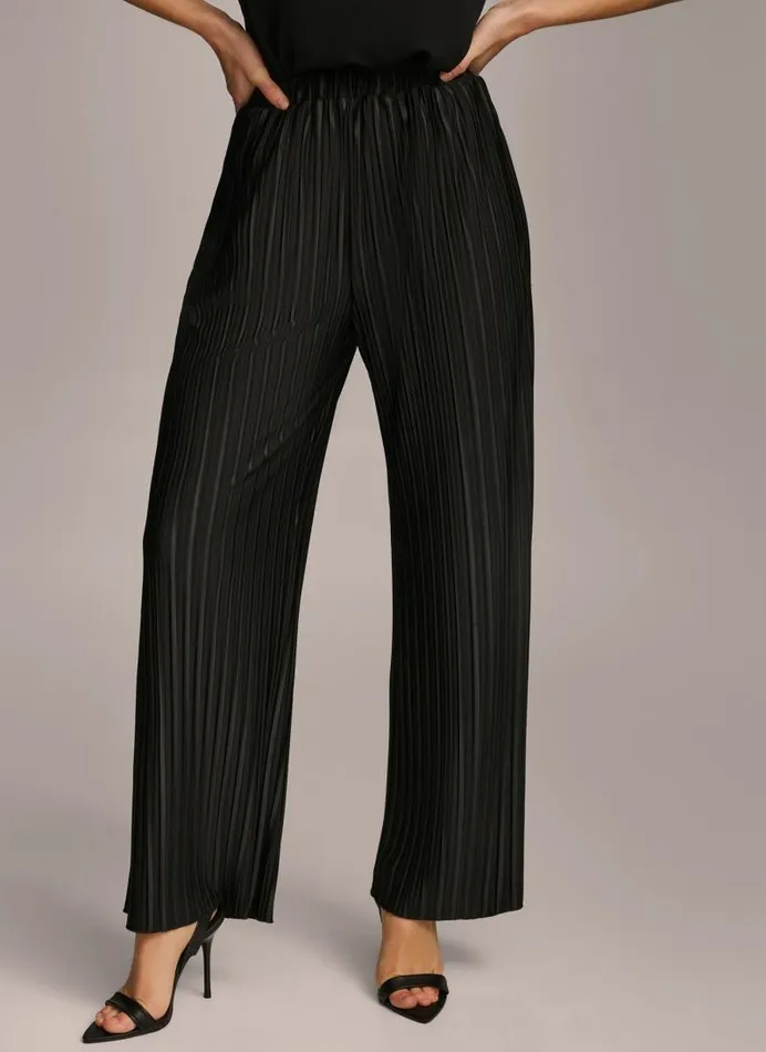 Women PLEATED PULL ON PANT Black Donna Karan New York Pants Women PLEATED PULL ON PANT Black Donna Karan New York Pants