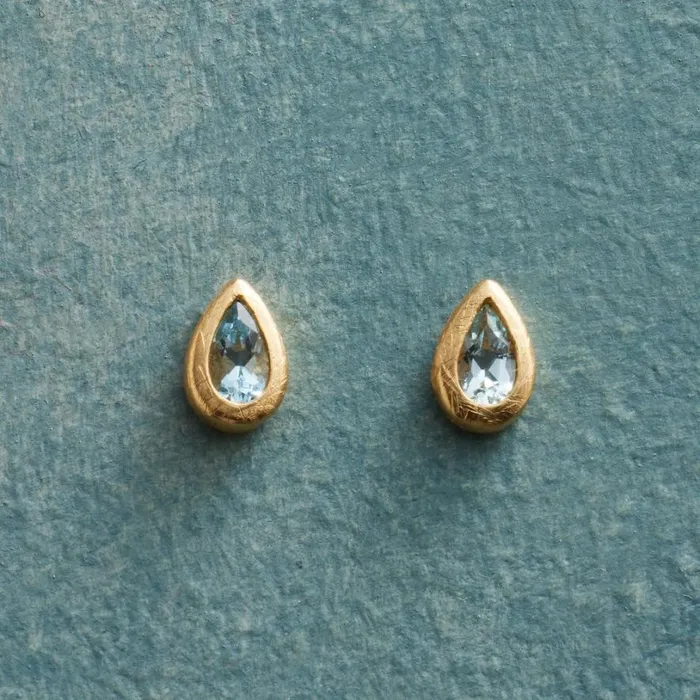 Women Pooled Aquamarine Earrings Sundance Catalog Earrings
