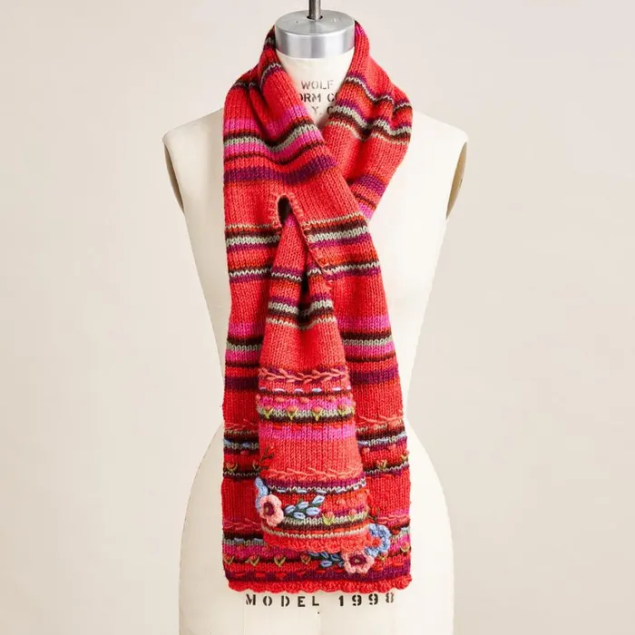 Women Posie Scarf Goji Berry Sundance Catalog Scarves and Gloves