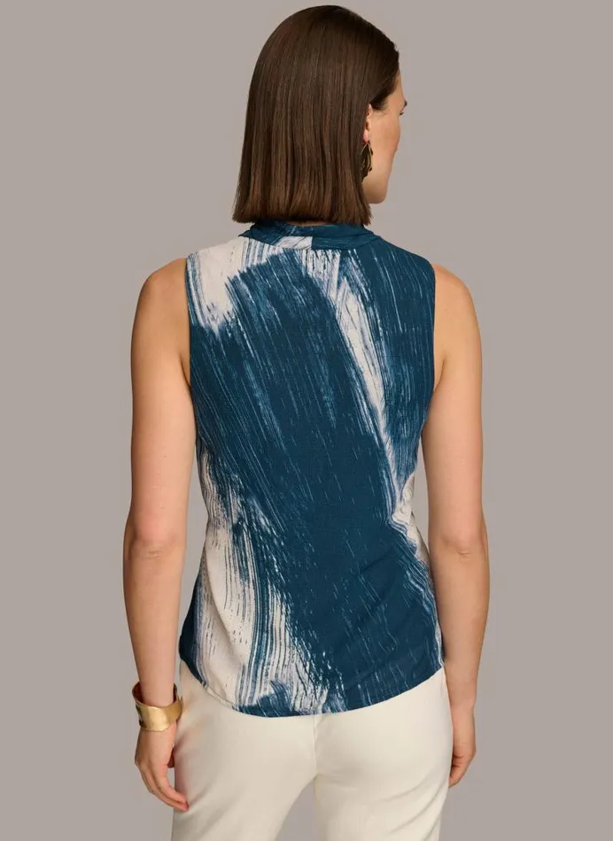 Women PRINT DRAPE TOP Tide Multi Donna Karan New York Sweaters And Tops Women PRINT DRAPE TOP Tide Multi Donna Karan New York Sweaters And Tops