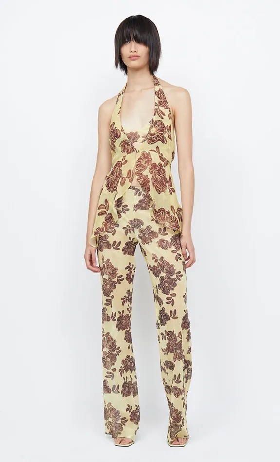 Women PRIYA PANT 8211 CITRUS PLUM FLORAL Bec Bridge Shorts Pants