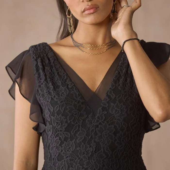 Women Promenade Au Jardin Dress Black Sundance Catalog Dresses and Jumpsuits