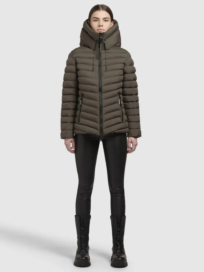 Women Puffer Jackets KHUJO Jacke PACE Khaki Khaki