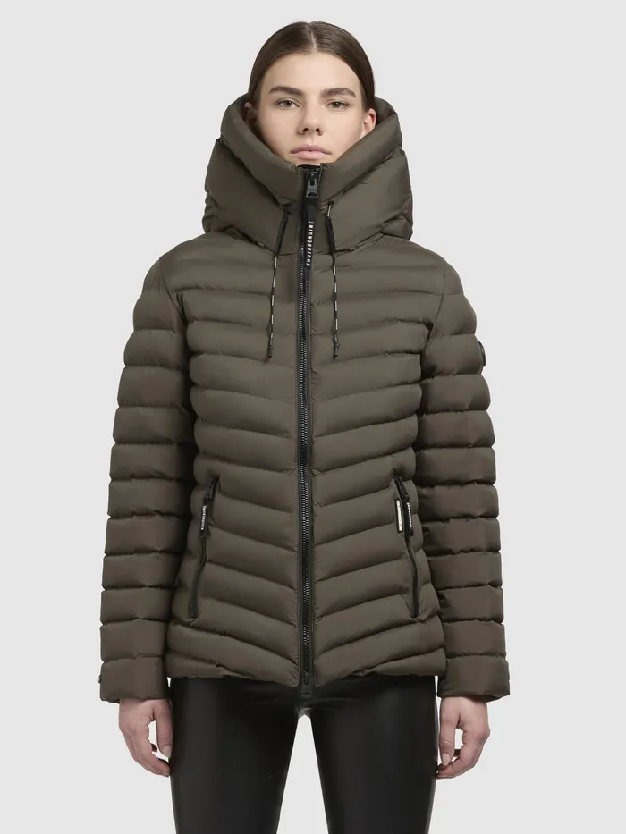 Women Puffer Jackets KHUJO Jacke PACE Khaki Khaki