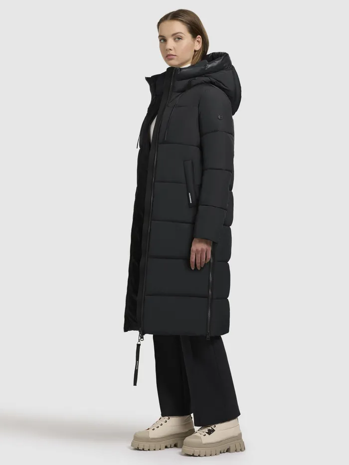 Women Quilted Coats KHUJO Mantel MIRI2 Dunkelgrau Dunkelgrau