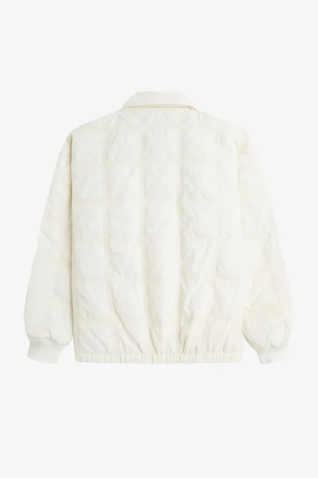 Women Quilted Jacket Ecru Fred Perry Coats and Jackets