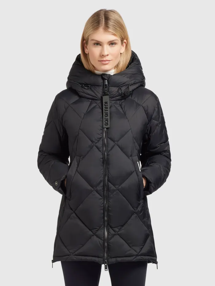 Women Quilted Jackets KHUJO Jacke ZALONA Dunkelgrau Dunkelgrau