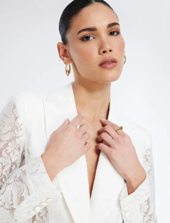 Women Rialla Lace Blazer Gardenia BCBG Jackets and Blazers Women Rialla Lace Blazer Gardenia BCBG Jackets and Blazers