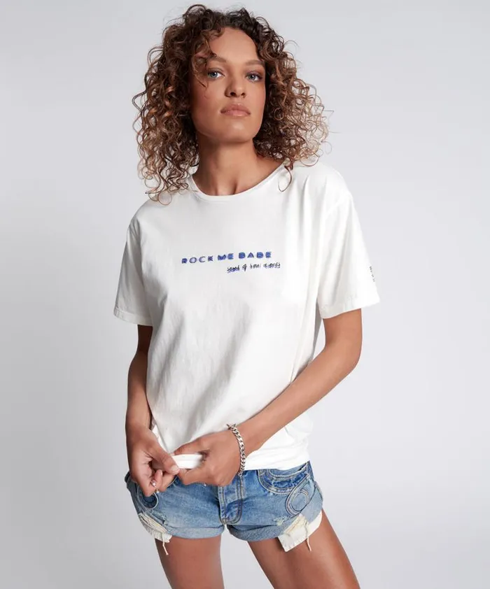 Women ROCK ME BABE SOS UNISEX TEE One Teaspoon Tees and Tanks