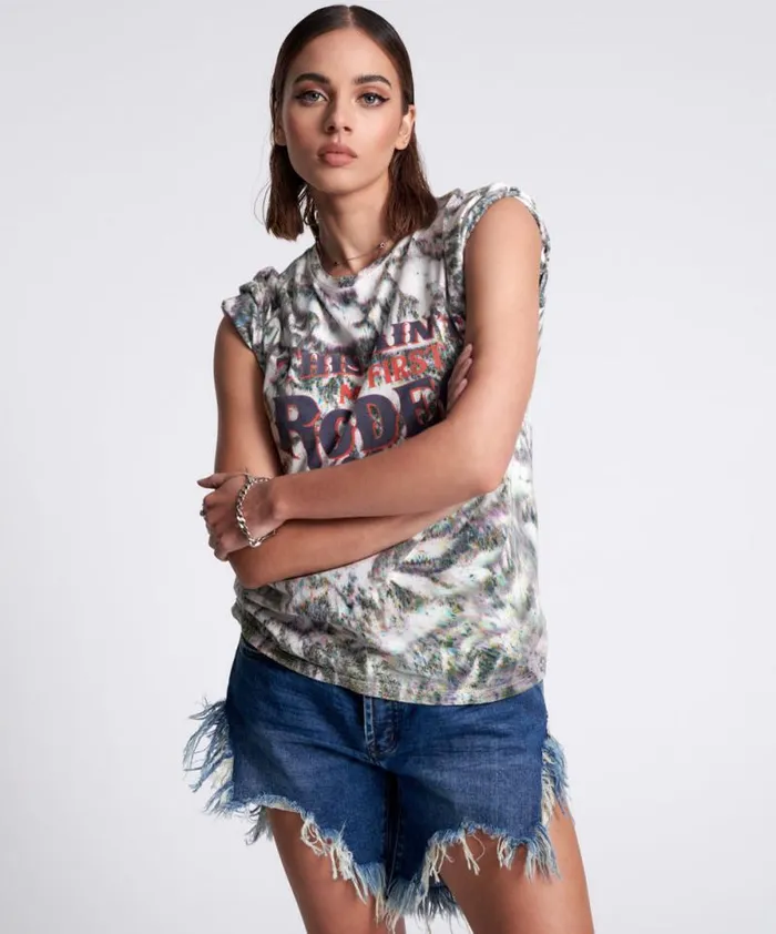 Women RODEO ORGANIC CHROMATIC UNISEX TEE One Teaspoon Basic Tees