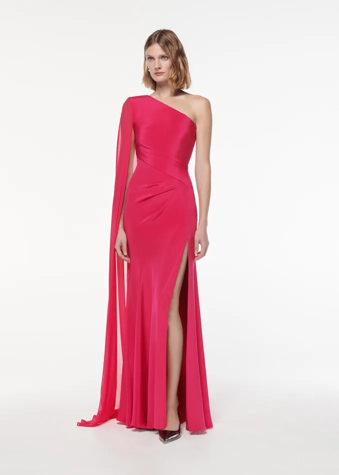 Women Roland Mouret Clothing Asymmetric Silk Gown