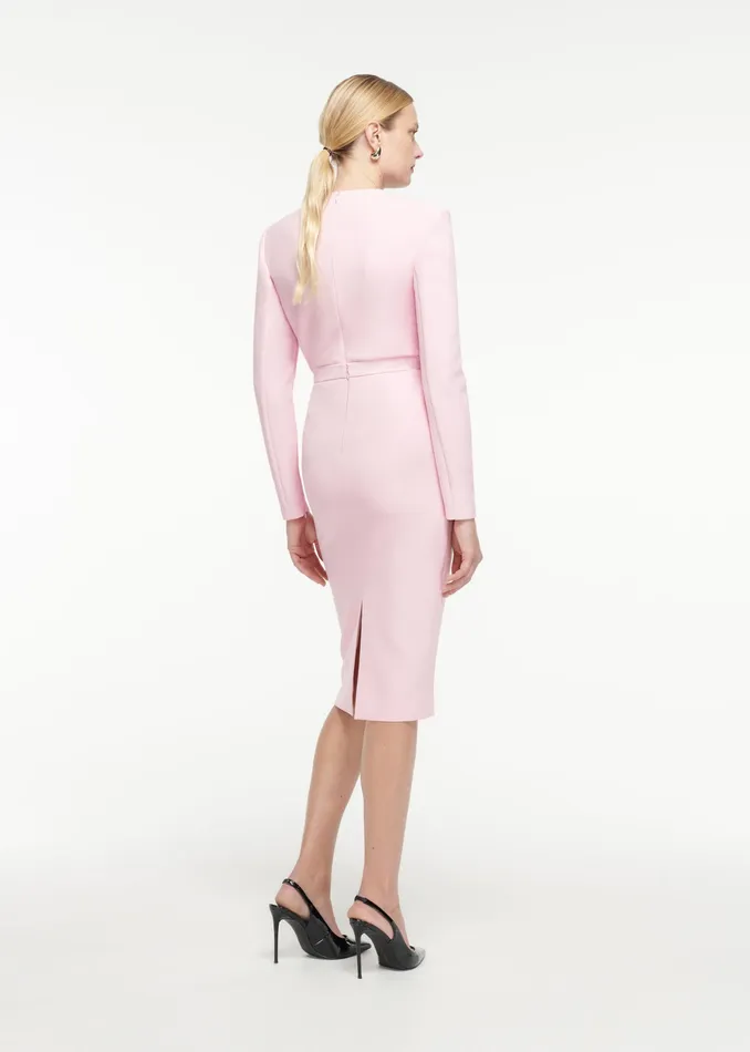 Women Roland Mouret Clothing Long Sleeve Crepe Top