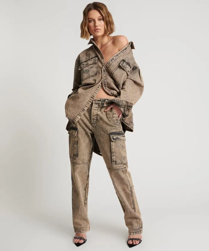 Women RUST CARGO MOTION PANTS One Teaspoon Bottoms