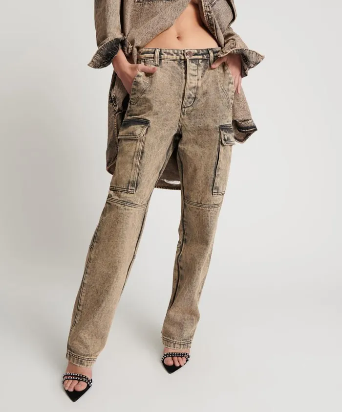 Women RUST CARGO MOTION PANTS One Teaspoon Bottoms