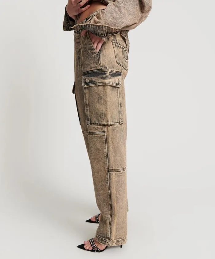 Women RUST CARGO MOTION PANTS One Teaspoon Bottoms
