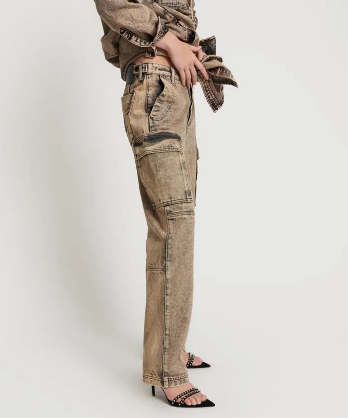 Women RUST CARGO MOTION PANTS One Teaspoon Bottoms