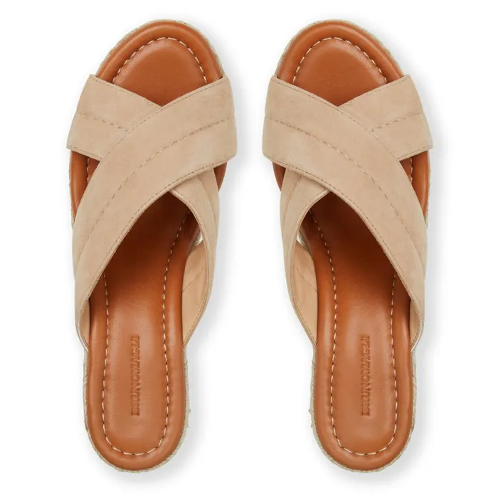 Women Sandals and Slides Bruno Magli EVA Wedge Heel SAND SUEDE