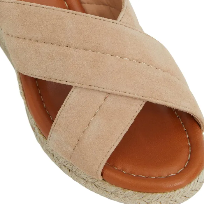Women Sandals and Slides Bruno Magli EVA Wedge Heel SAND SUEDE
