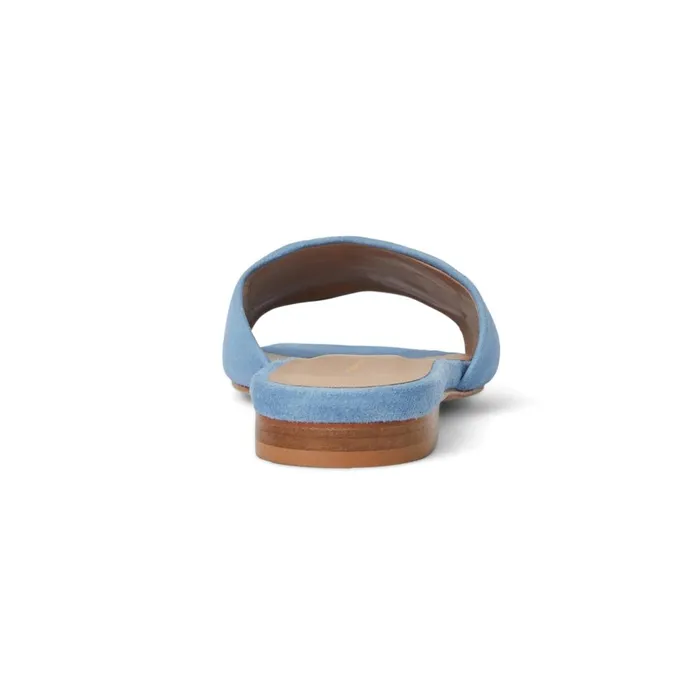 Women Sandals and Slides Bruno Magli FABIA Single Banded Slide LIGHT BLUE SUEDE