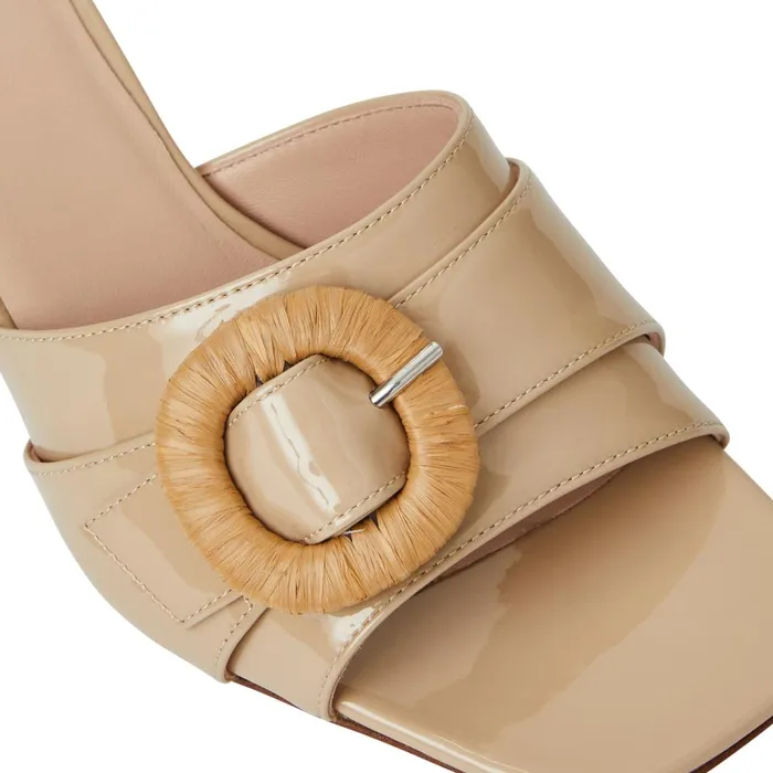 Women Sandals and Slides Bruno Magli PAGE Single Band Sandal BEIGE PATENT