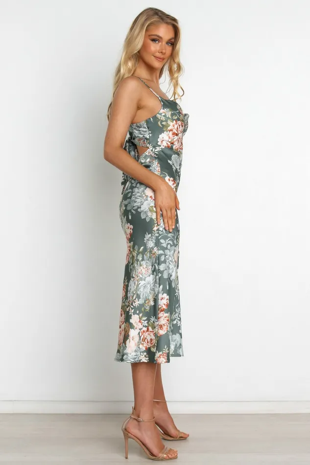 Women Satin Dresses Petal and Pup Marea Dress Green