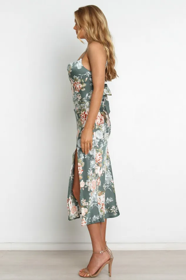 Women Satin Dresses Petal and Pup Marea Dress Green