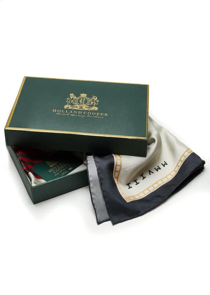 Women Scarves Holland Cooper Nine Horse Silk Scarf Nine Horse