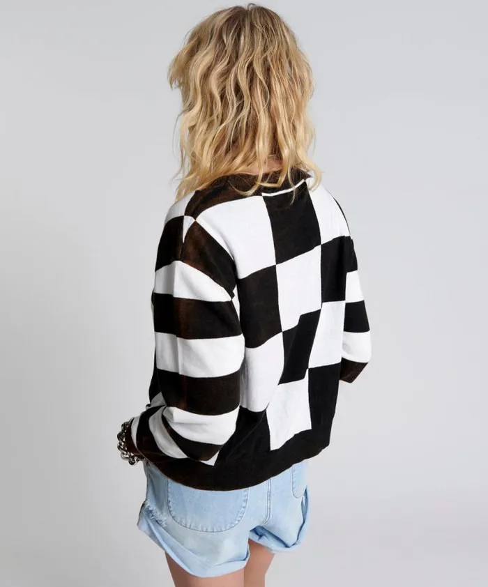 Women SCOREBOARD SMILEY KNIT SWEATER One Teaspoon Knitwear Women SCOREBOARD SMILEY KNIT SWEATER One Teaspoon Knitwear