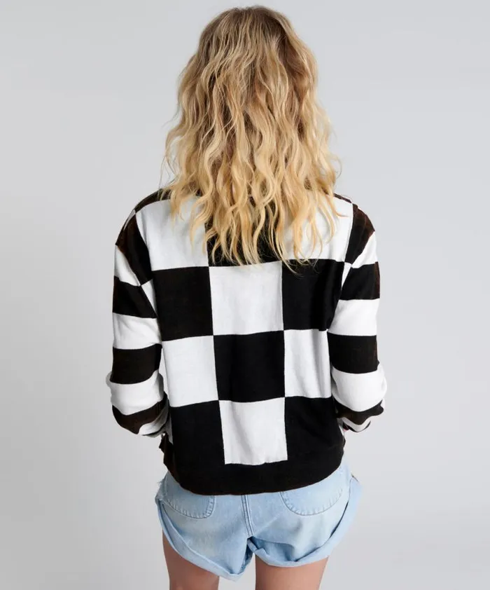 Women SCOREBOARD SMILEY KNIT SWEATER One Teaspoon Knitwear Women SCOREBOARD SMILEY KNIT SWEATER One Teaspoon Knitwear