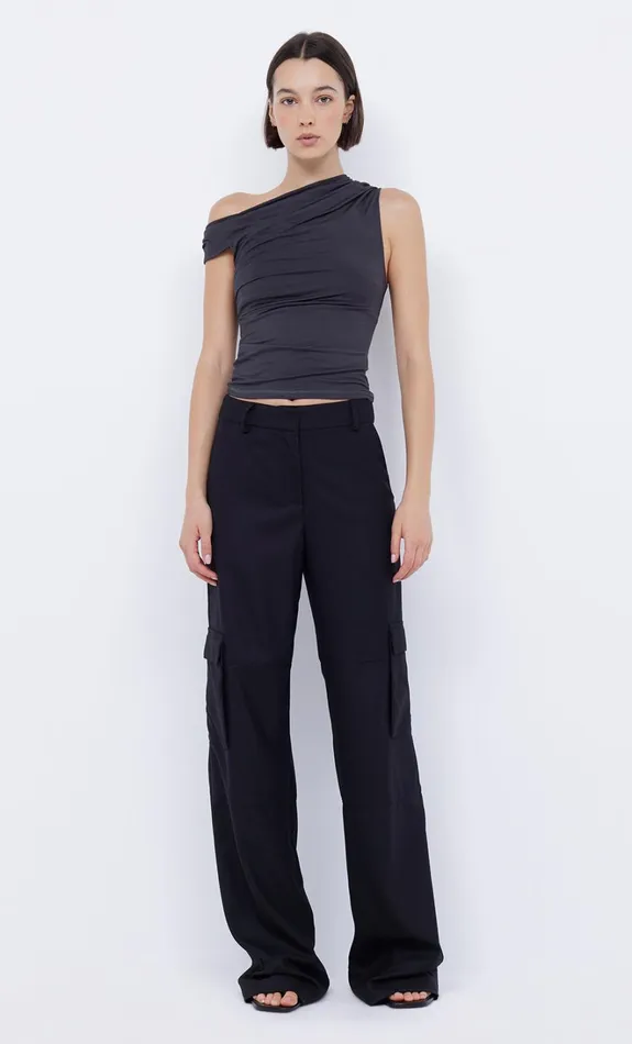 Women SERENE TOP 8211 CHARCOAL Bec Bridge Cropped